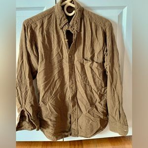 Herringbone brown button down